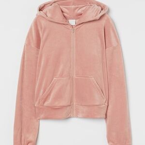 Juicy Couture Inspired Velour Zip-Through Hoodie